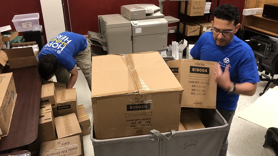 buckner international delivers supplies for students displaced by storms