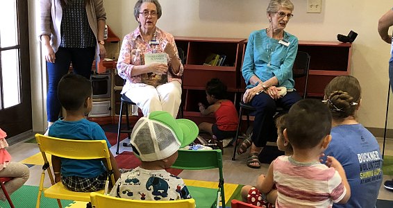 Buckner Westminster Place member and author reads to children on National Read a Book Day