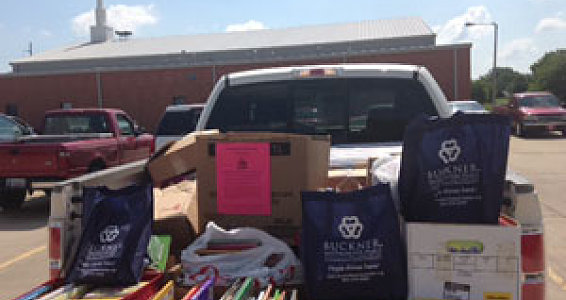 Westminster Place residents collect books for children in Moore, Okla.