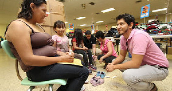 Buckner shoes offer respite for weary immigrant children