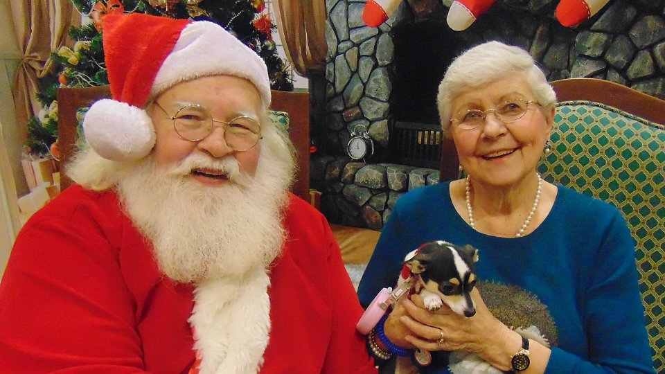 seniors with santa