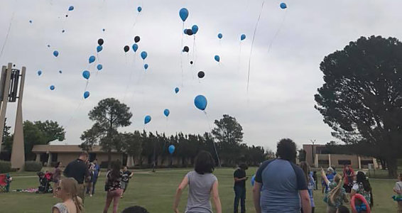 Friday photo: Buckner Foster Care and Adoption participates in balloon release for National Child Abuse Prevention Month