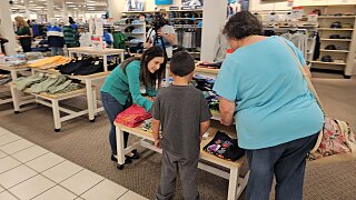 Back-to-school shopping through the support of Beaumont Foundation and JCPenney