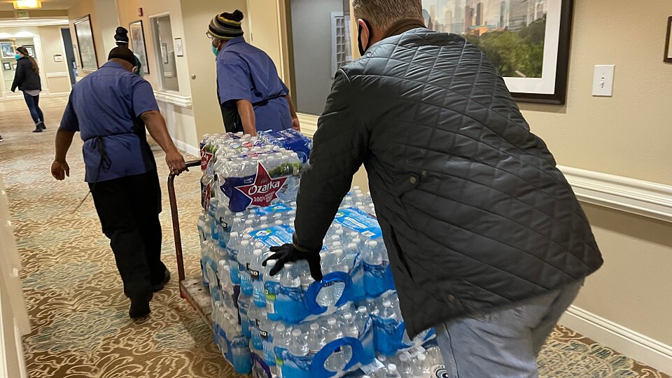 tallowood donates water to parkway place