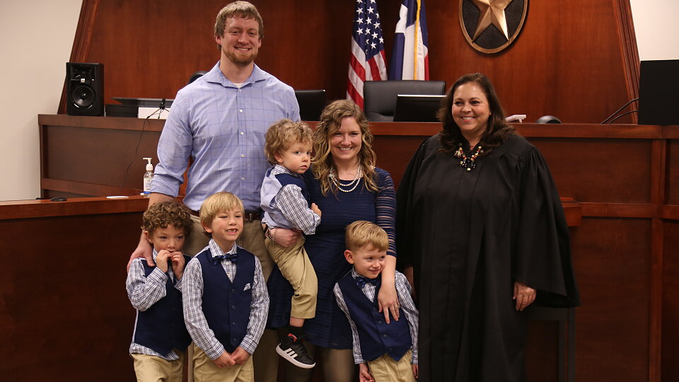 webster family adopts twin boys