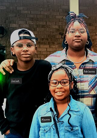 Alicia with children