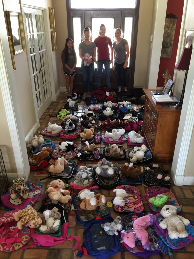 athletes-collect-backpacks