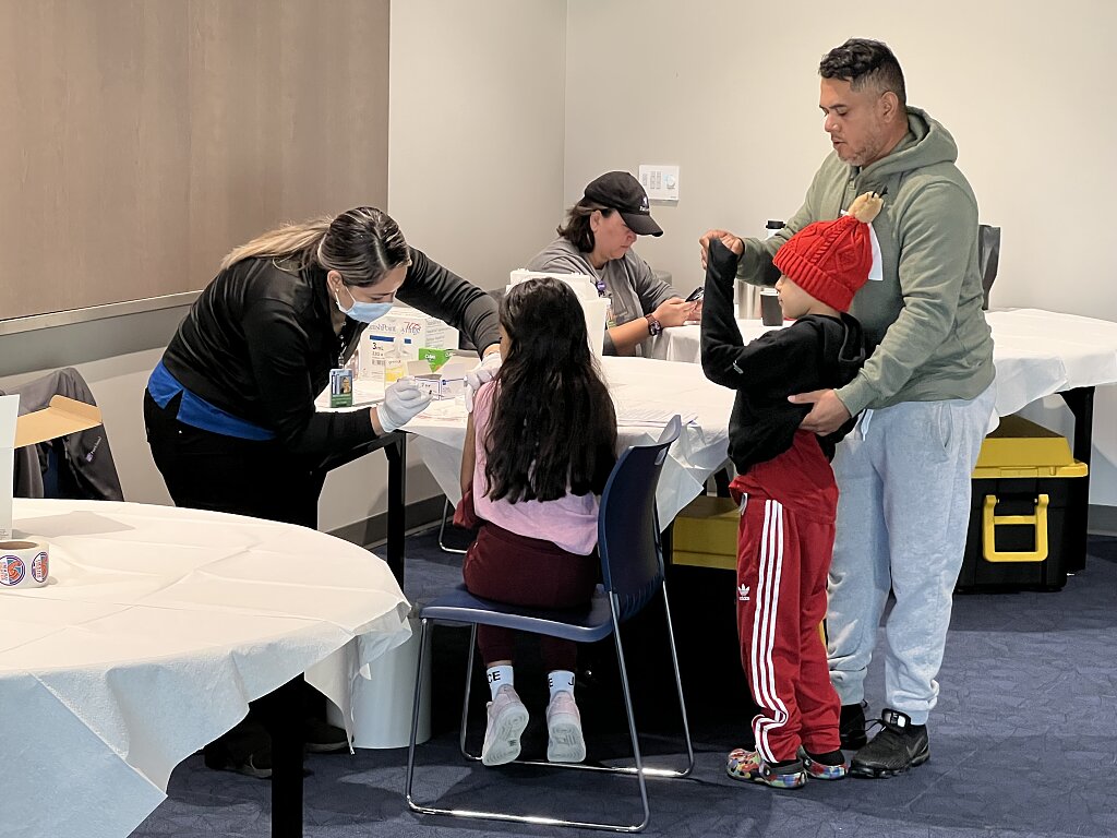 Parkland flu shot clinic at Bachman Lake