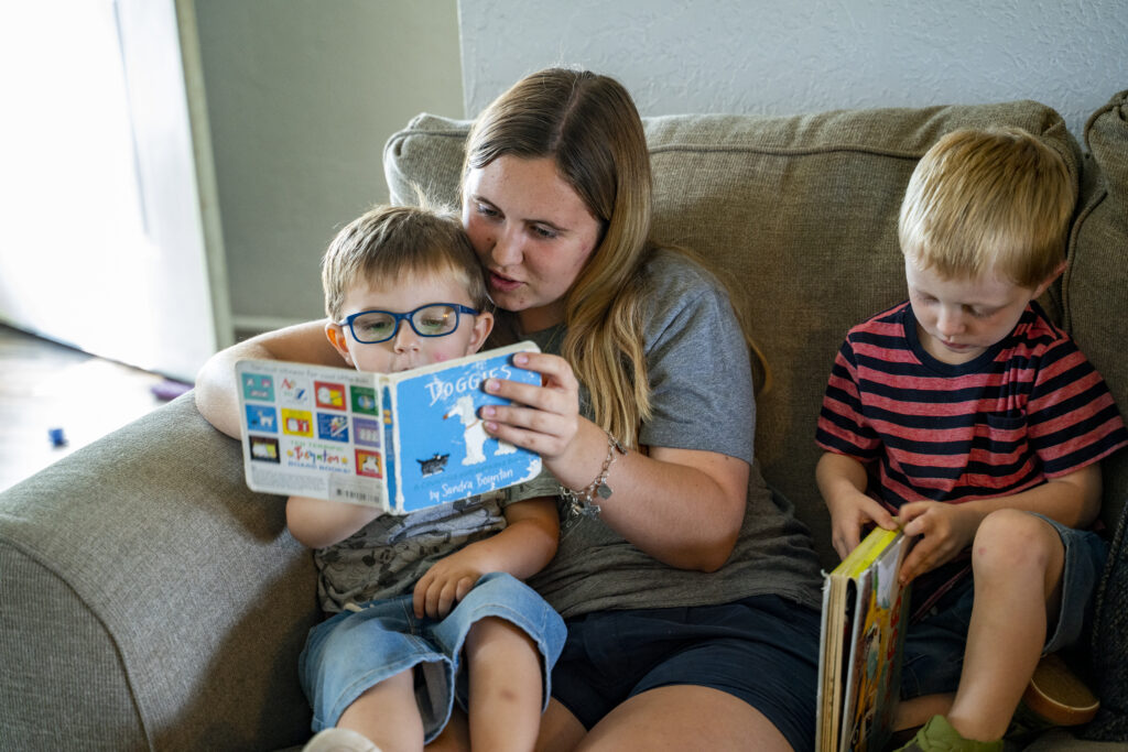 bailey-reading-to-children