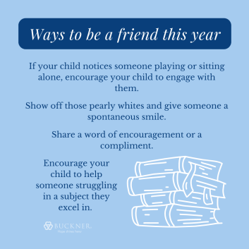 Ways to be a friend this school year