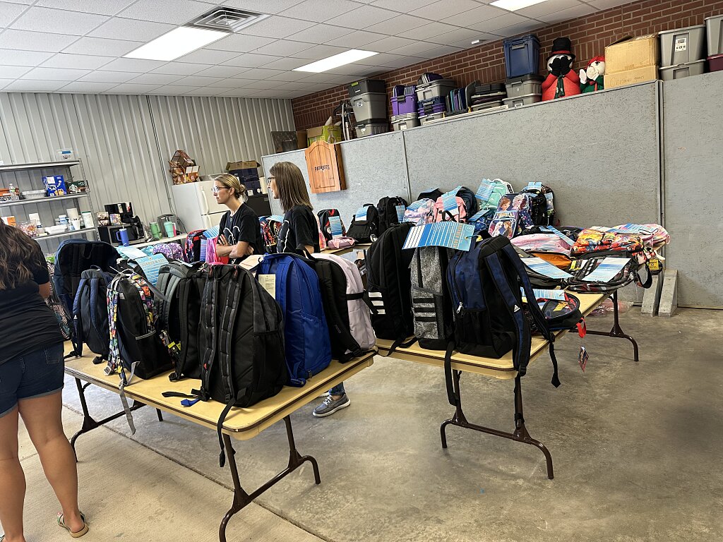 Midland families receive school supplies