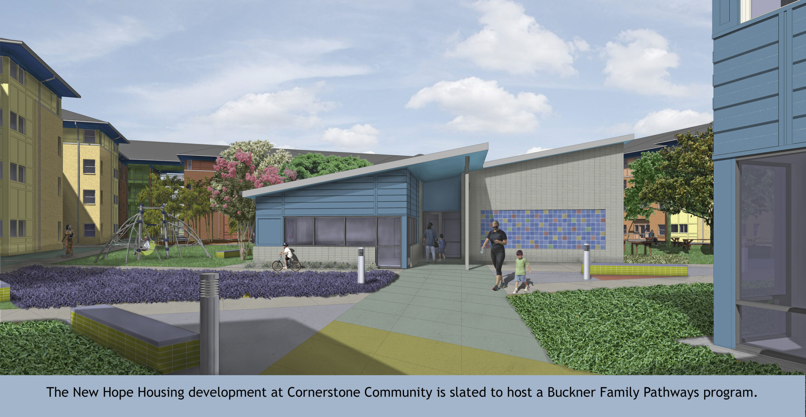 Courtyard from Bldg 1 material separations