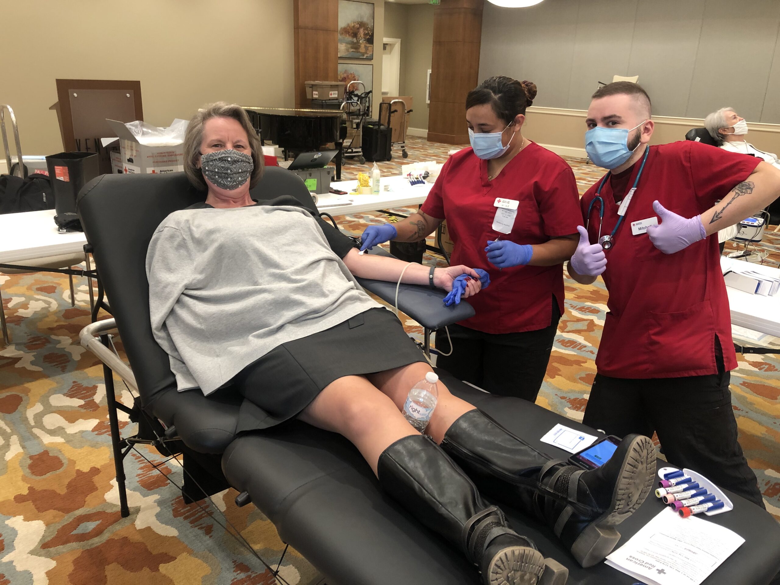 red-cross-staff-work-the-blood-drive-at-ventana-by-buckner
